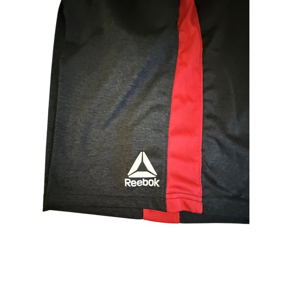 Reebok Mens Athletic Shorts Med Black & Red With Drawstring Waist - Picture 14 of 16